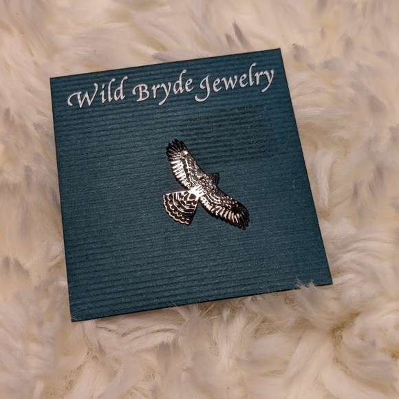 Silver Flying Eagle Pin by Wild Bryde Jewelry - Picture 3 of 3